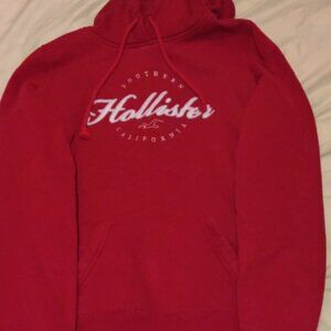 Red Pull-over Hoodie Hollister-California Large In Very Great Condition